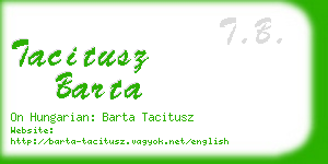 tacitusz barta business card